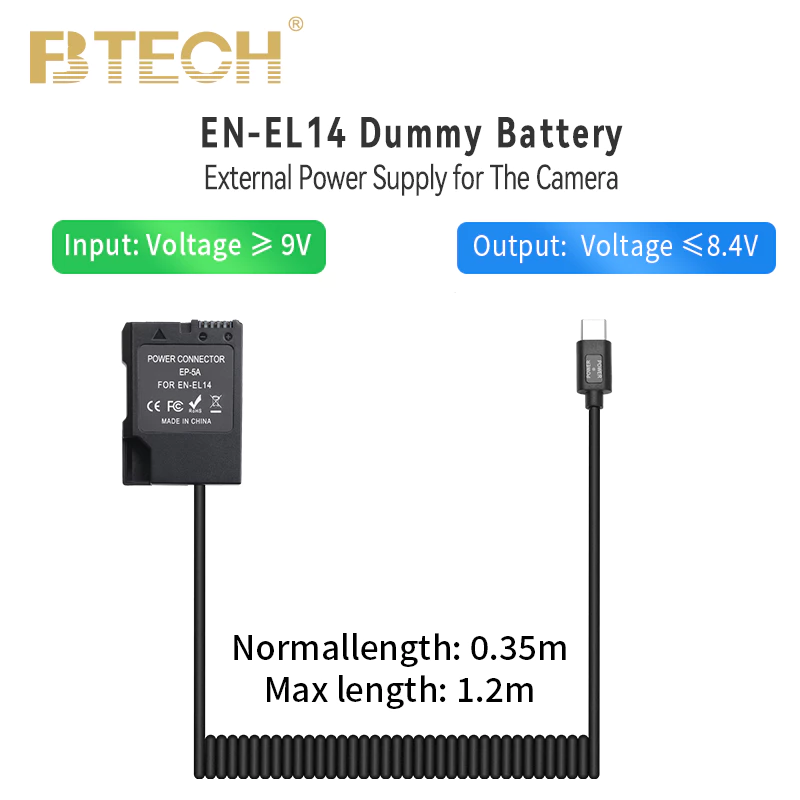 FB Dummy Battery EN EL14 Type C Dummy Battery for Nikon 2.webp