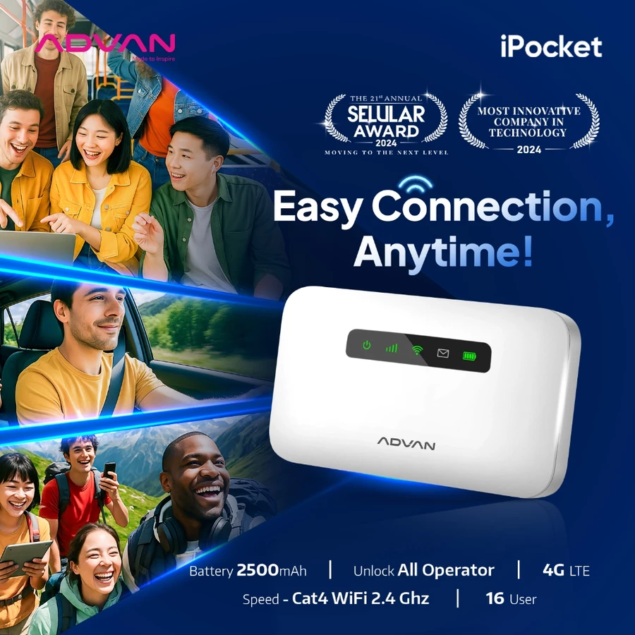 ADVAN Modem Travel Wifi Ipocket MIFI MF01 Portable Unlock All Operator