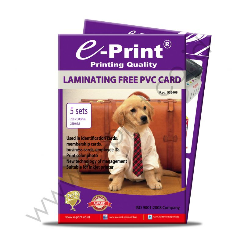 EPRINT 200X300MM LAMINATING FREE PVC CARD - 5 SETS