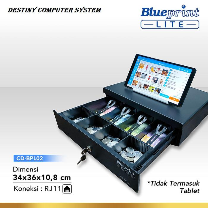 Cash Drawer / Laci Kasir / Laci Uang Blueprint CD-BPL02 34x36x10,8 Cm