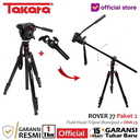 Takara ROVER 77 Paket 2 Traveller Fluid Head Video Tripod Monopod Kit